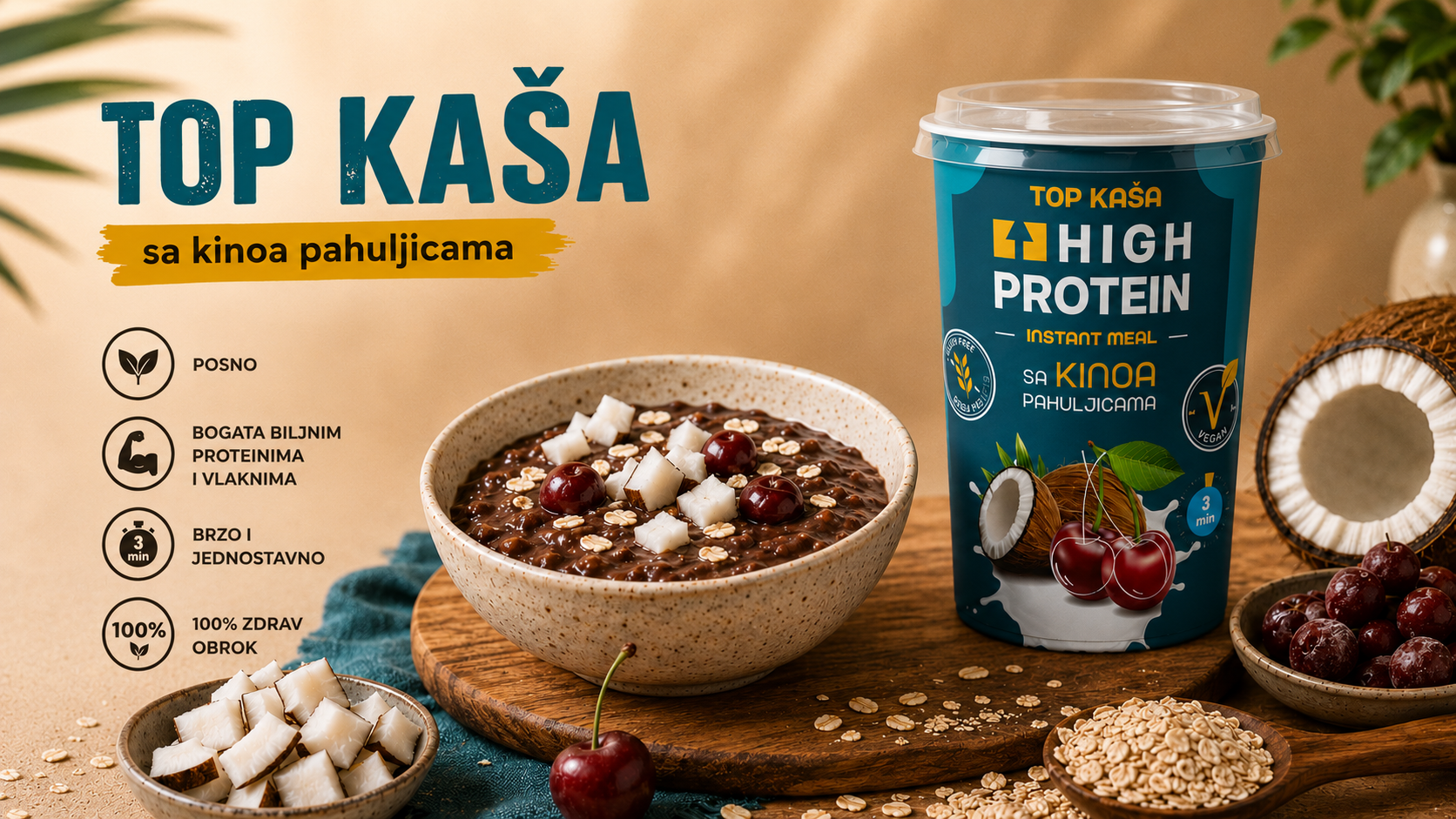 proteinska kaša sa kokosom