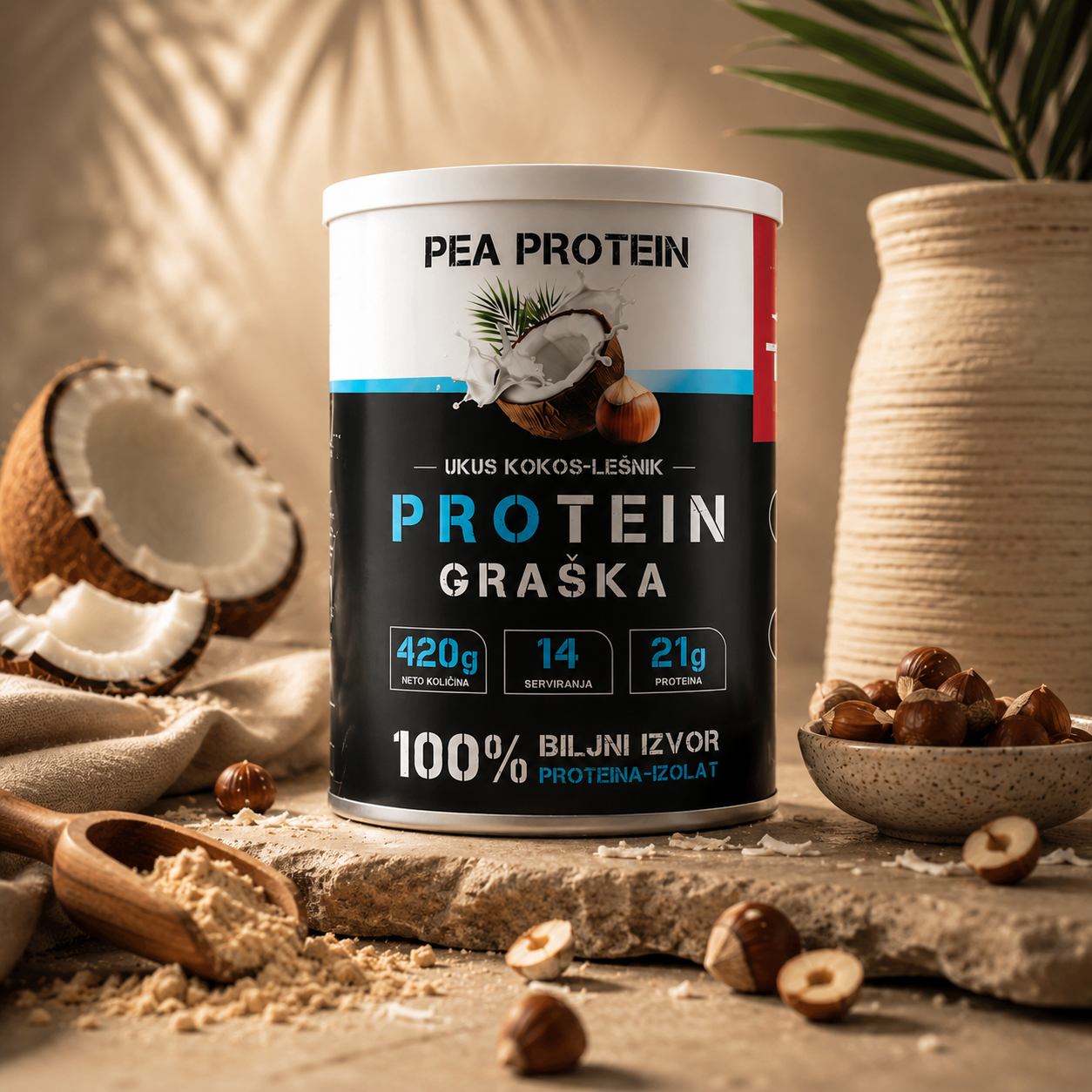 Top-protein-Coko-bababa-420-1 protein graška kokos lešnik 420g
